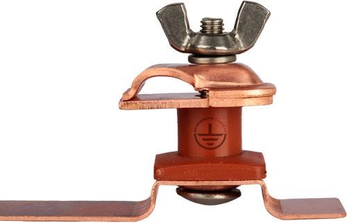 Clamp on the roof for the down conductor with its elevation above the clamp to 15 mm (copper)-3